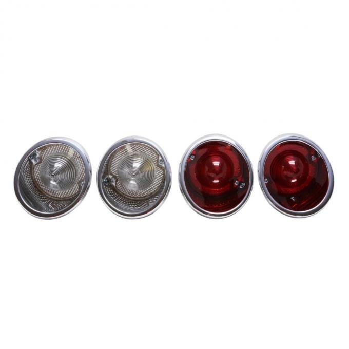 Trim Parts 1963-66 Chevrolet Corvette Set Of 4 Tail Light/Back-Up Light Assemblies, Each 5357