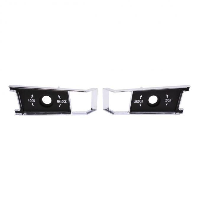 Trim Parts 1968-77 Chevrolet Corvette Inside Door Handle Bezel, Pair 5950