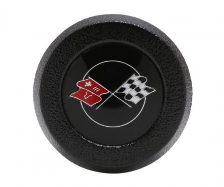 Trim Parts 1969-75 Chevrolet Corvette Black Horn Button W/O Tilt/Telescopic Steering, Each 5073A