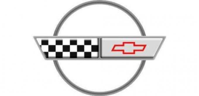 Corvette Hood Emblem, Topside, 35th, 1988