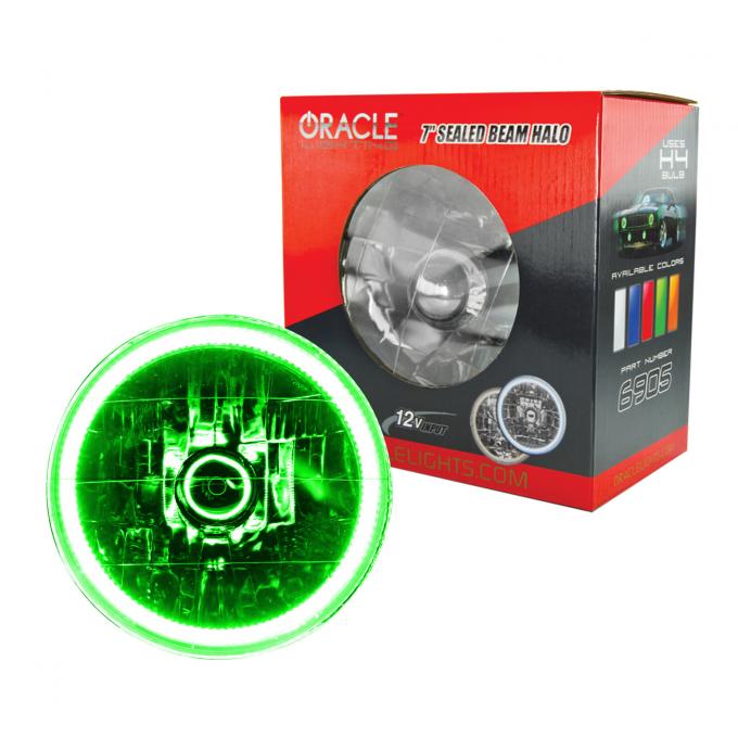 Oracle Lighting Pre-Installed Lights 7 in. Sealed Beam, Green 6905-004