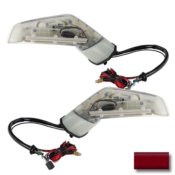 Oracle Lighting XM Concept Side Mirrors, Ghosted, Crystal Claret Tintcoat (GBE) 3902-504-GBE-G