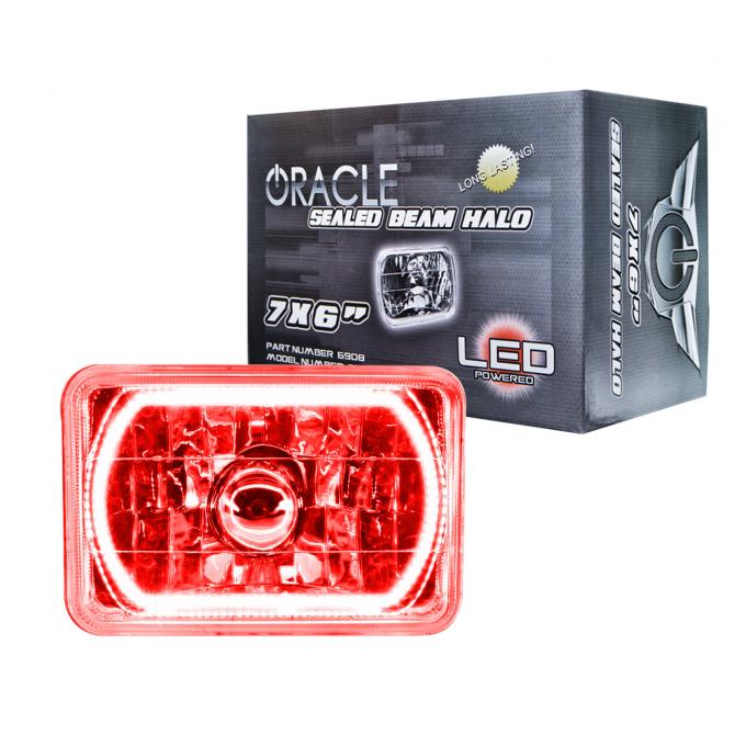 Oracle Lighting Pre-Installed Lights 7x6 in. Sealed Beam, Red 6908-003