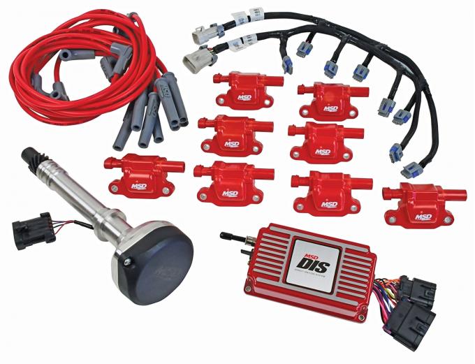 MSD DIS Direct Ignition System Kit, Red 60151