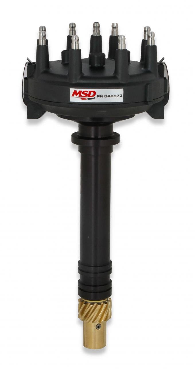 MSD Black Chevy Low-Profile Crank Trigger Distributor 846973