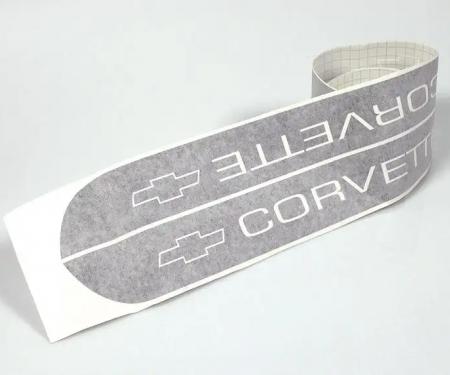 Corvette Hood Decal Kit, With Word Corvette, Black, 1976-1979