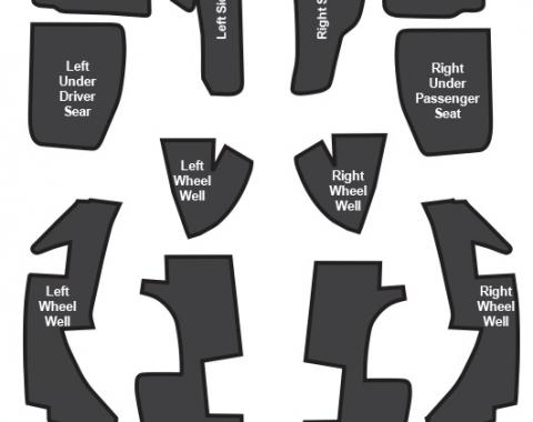 ACC 1968-1975 Chevrolet Corvette Roadster Sound Deadener 13pc Mastic with Pad