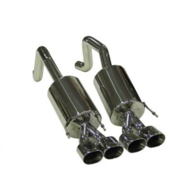 Corvette Exhaust System, B&B PRT, With Quad Oval Tips, 2005-2008