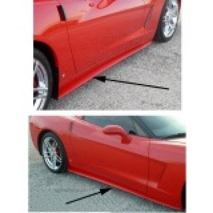 Corvette Side Skirts, ZR1 Style, Primer, 2005-2013
