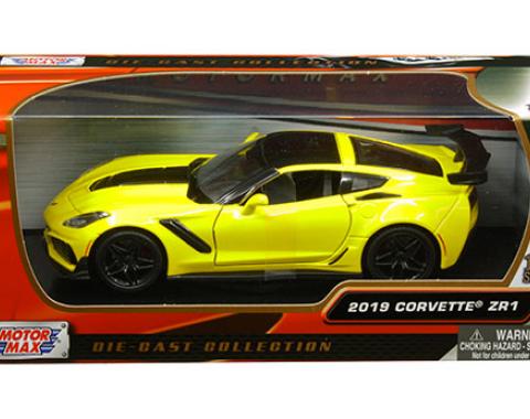 Motormax Timeless Legends 2019 C7 Corvette ZR1 1/24 Diecast | Yellow