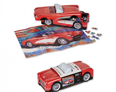 550 Piece Corvette Puzzle in Corvette Tin