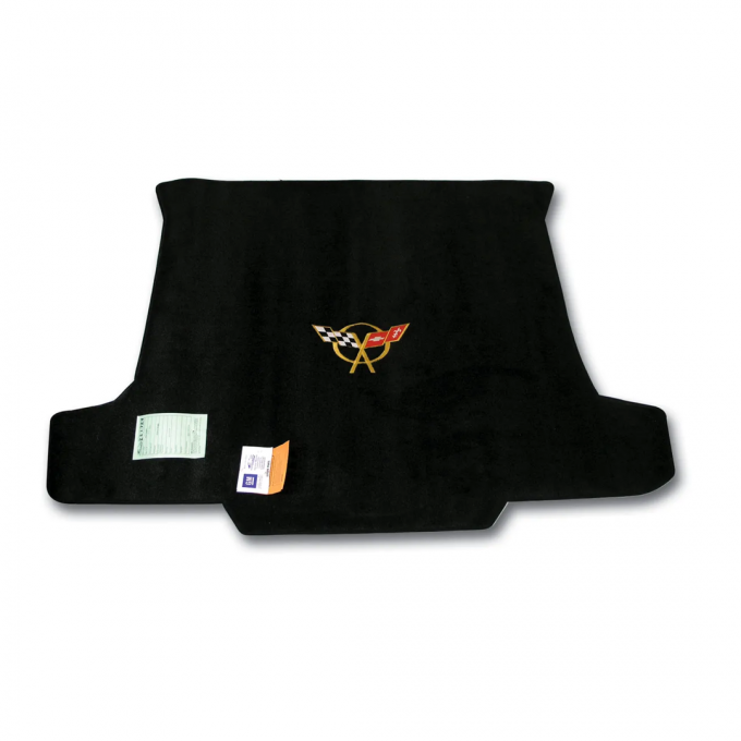 Corvette Cargo Mat, Black with Gold Applq Convertible, 1998-2004