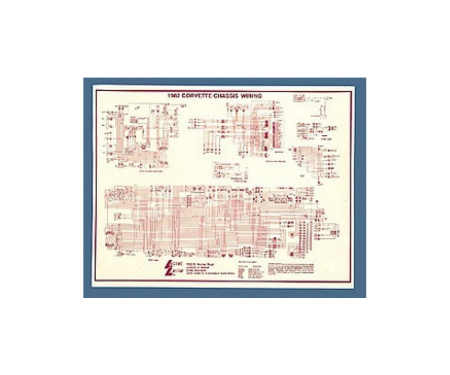 Corvette Wiring Diagram, Laminated, 1982