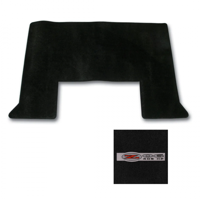 Corvette Cargo Mat, Blk with Z06 405HP Applq Ht, 2002-2004