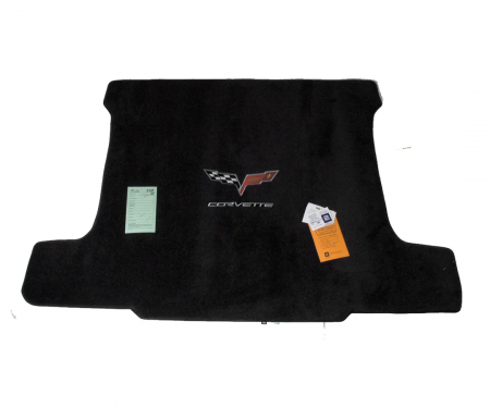 Corvette Cargo Mat, Gray with C6 Logo & Script, 2005-2010