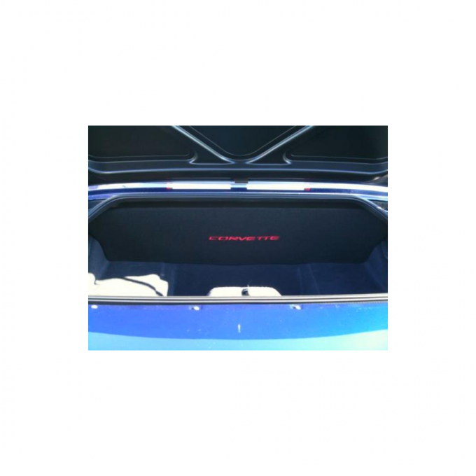 Corvette Compartment Divider, With Carpet & C5 Script, "Quiet Ride", 1999-2004