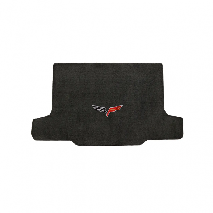 Corvette Cargo Mat Ebony with C6 Applq Convertible 2005 2010