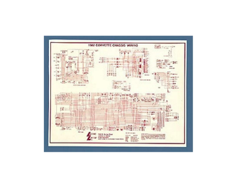 Corvette Wiring Diagram, Laminated, 1982