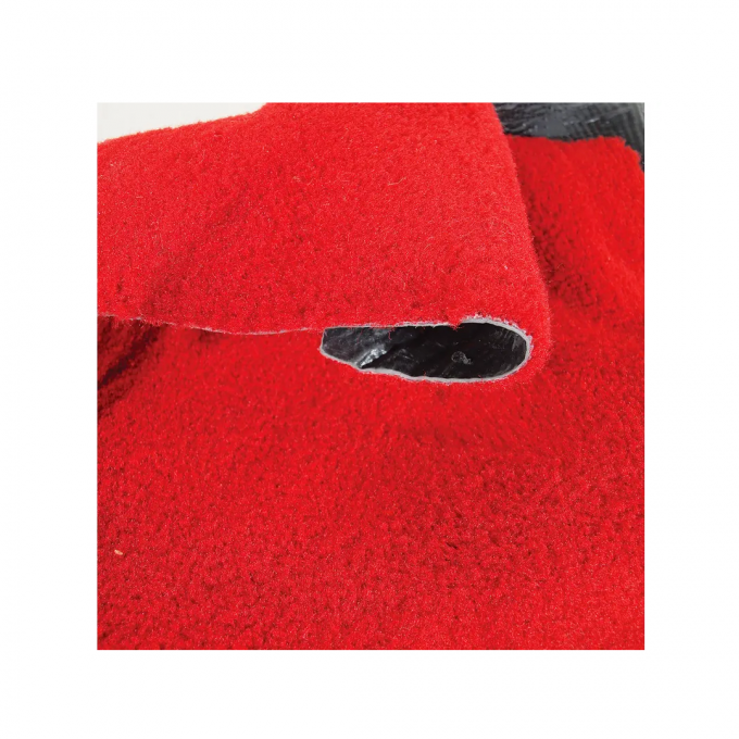 Corvette Rear Carpet, Red Mass-Back Convertible   75, 1990-1992