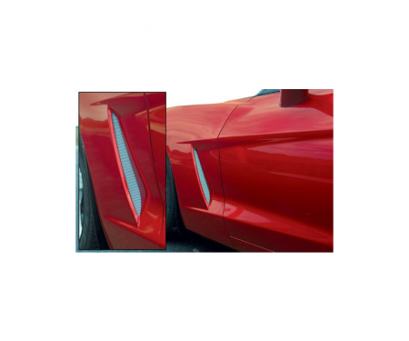 Corvette Side Fender Screens Stainless Steel, 2005-2013