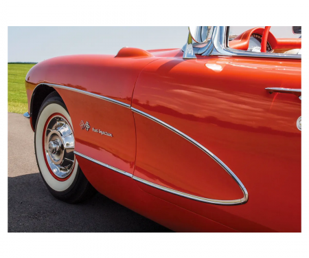 Corvette Side Molding Car Set, 12 Piece, 1956-1957