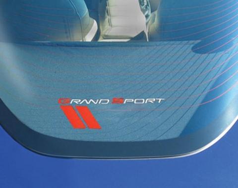 Corvette Rear Cargo Shade, With Embroidered C6 Grand Sport Logo, 2005-2013