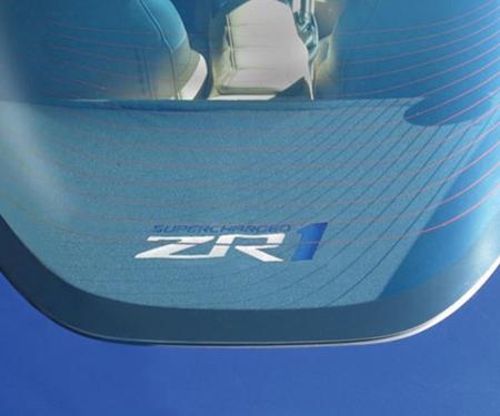 Corvette Rear Cargo Shade, With Embroidered C6 ZR1 Logo, 2005-2013