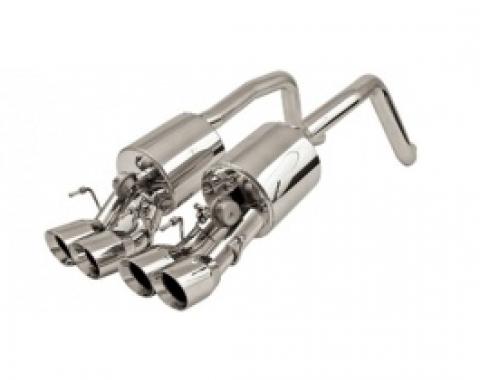 Corvette Exhaust System, B&B, Fusion, Z06/ZR1, With Quad Round Tips, 2009-2013