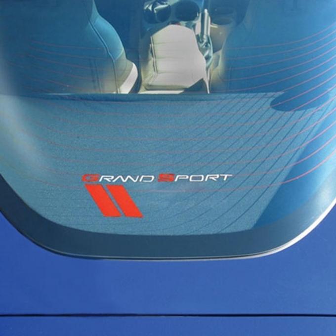 Corvette Rear Cargo Shade, With Embroidered C6 Grand Sport Logo, 2005-2013