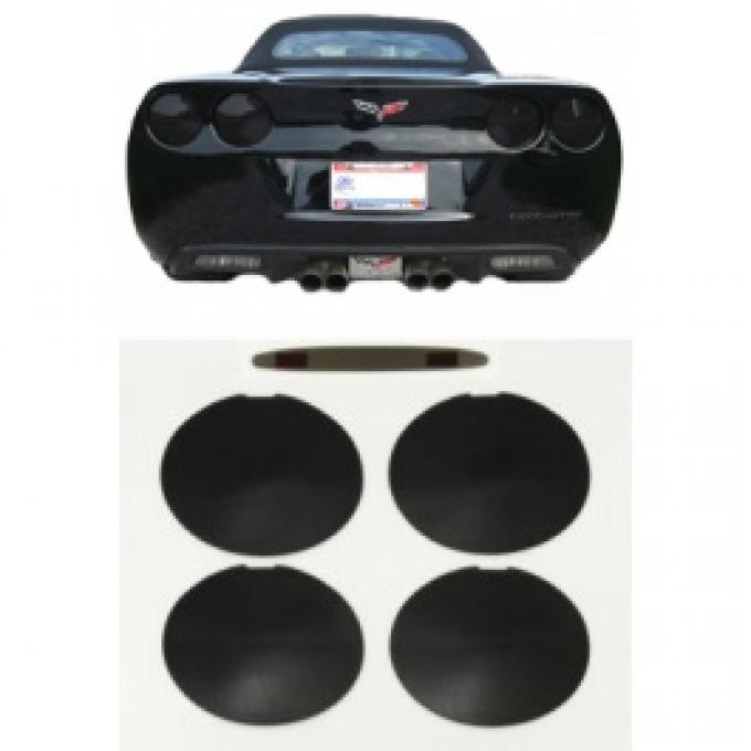 Corvette Black-Out Kit, Tail & Brake Lights, Smoke Black, Rear, 2005-2013