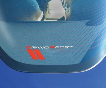 Corvette Rear Cargo Shade, With Embroidered C6 Grand Sport Logo, 2005-2013