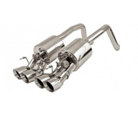 Corvette Exhaust System, B&B, Fusion, Z06/ZR1, With Quad Round Tips, 2009-2013