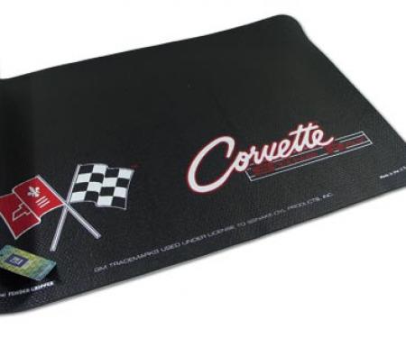 Corvette Fender Gripper Fender Cover, C2 Logo Black, 1963-1967