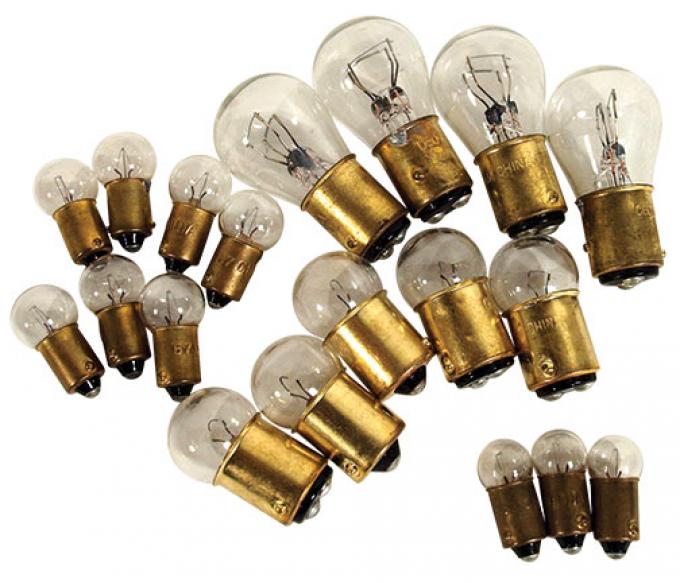 Corvette Light Bulb Kit, 19 Piece, 1955-1957