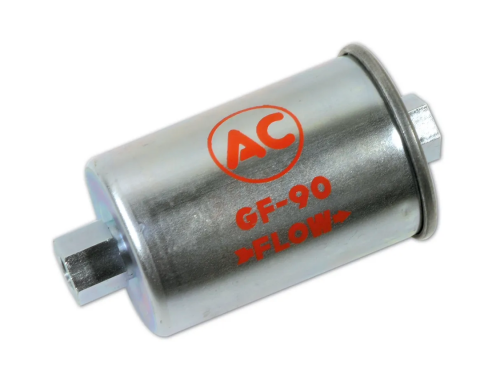 Corvette Fuel Filter, GF-90 Silver with Red Letters, 1962-1965