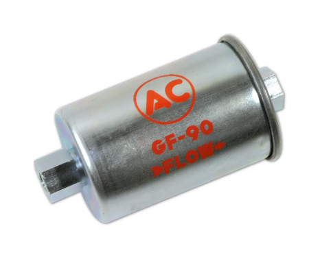 Corvette Fuel Filter, GF-90 Silver with Red Letters, 1962-1965