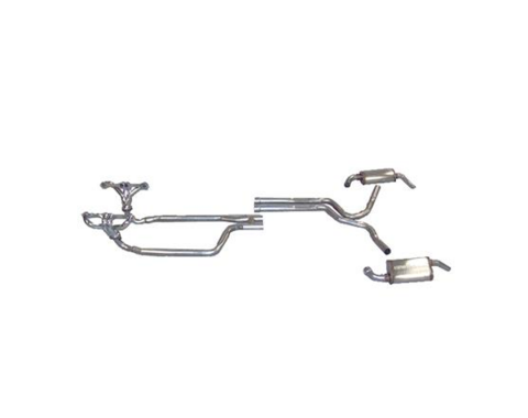 Corvette Dual Exhaust System with Headers and Magnaflow Mufflers, 1980-1981
