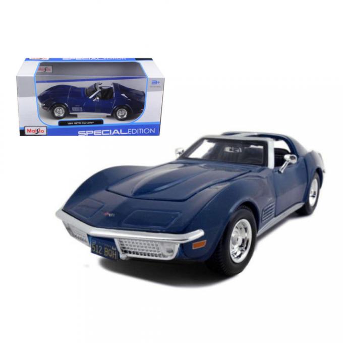 Corvette 1970 Coupe Blue 1/24 Diecast