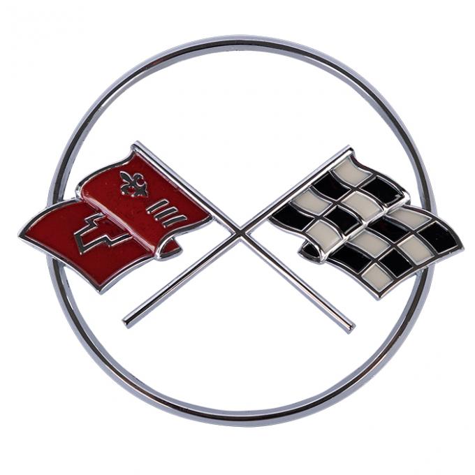 Corvette Crossed-Flags Emblem, Front, 1962