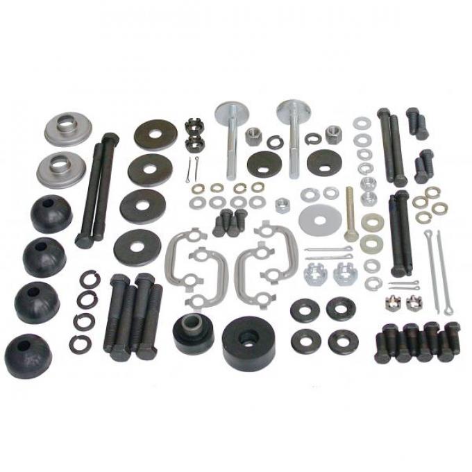 Corvette Rear Suspension Hardware Kit, Polyurethane Bushings, 1969-1977