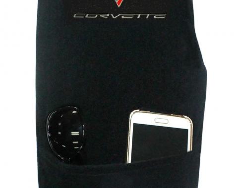 Seat Armour Corvette 2005-2013,  Konsole Cover™ with Pocket, Black, KACORC6B