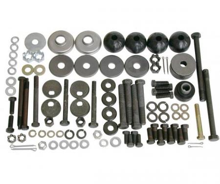 Corvette Rear Suspension Hardware Kit, Polyurethane Bushings, 1963-1964