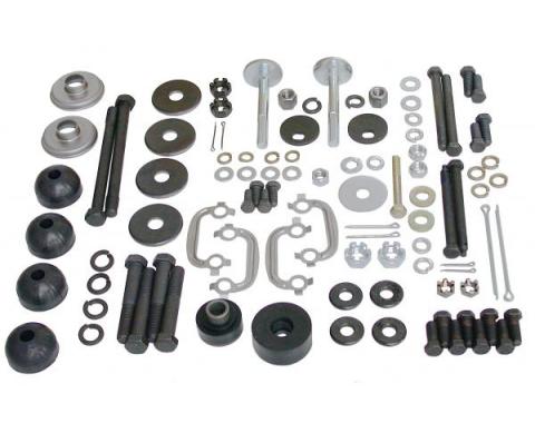 Corvette Rear Suspension Hardware Kit, Polyurethane Bushings, 1969-1977