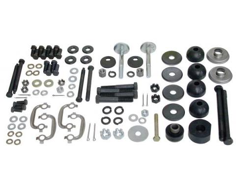 Corvette Rear Suspension Hardware Kit, Polyurethane Bushings, 1965-1968