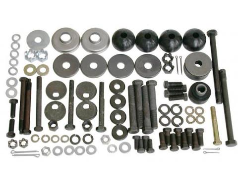 Corvette Rear Suspension Hardware Kit, Polyurethane Bushings, 1963-1964