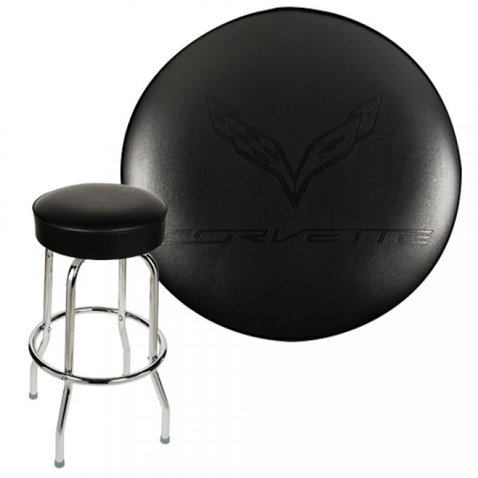 Executive Leatherette C7 Corvette Debossed Logo 30" Stool