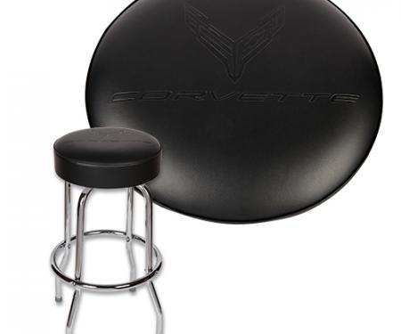 Executive Leatherette C8 Corvette Debossed Logo 30" Stool