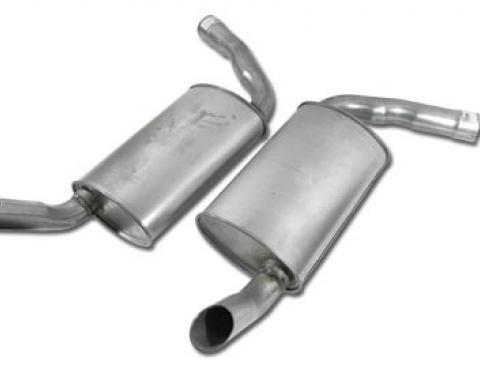 Corvette Mufflers, 2.5 Inch Oval, 1974-1978