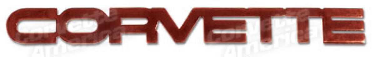 84-90 Corvette Rear Emblem NEW Acrylic Red 41909
