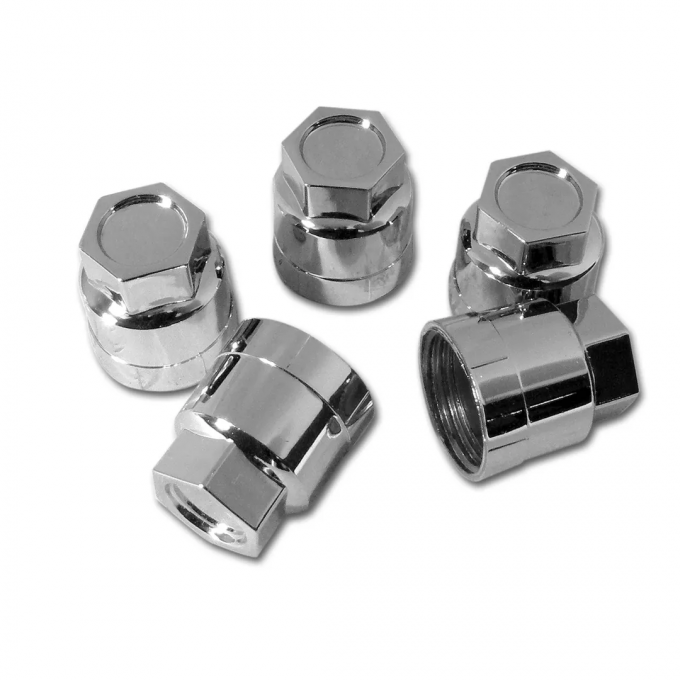 Corvette Lugnut Covers, Chrome 5 Piece Set, 1985-1996